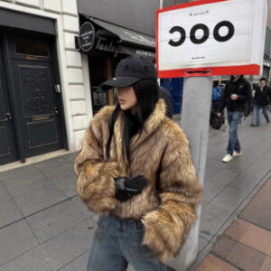 126. AliExpress Men’s Long Faux-Mink Coat – Winter Windbreaker