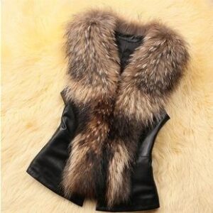 37. Amazon / AliExpress Men’s Mid-Length Patchwork Long-Pile Faux-Fur Coat