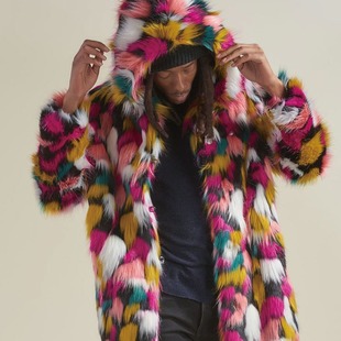 86. Europe-America Ins Slouchy Fox-Faux-Fur Short Coat – 2025 AW Women’s Jacket