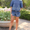 Jennifer Embroidered Denim Short