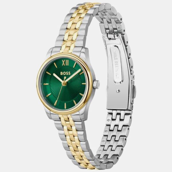 1502841-2 Graceful Mina Women Quartz Green Dial Analog Stainless Steel Watch 1502841