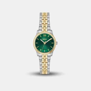 1502841 Graceful Mina Women Quartz Green Dial Analog Stainless Steel Watch 1502841