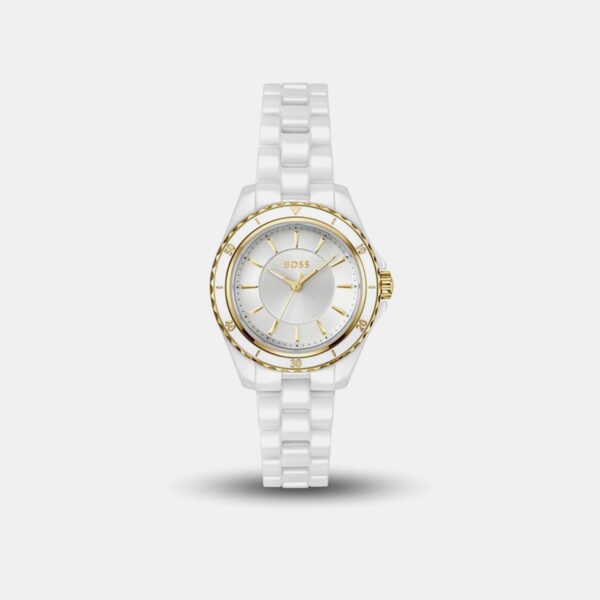 Sage Aqua Men Quartz White Dial Analog Ceramic Watch 1502850