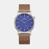 Men Quartz Blue Dial Analog Stainless Steel Watch 11013 Sz-04