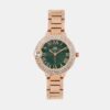 Women Quartz Green Dial Analog Metal Watch 1015H-L0414