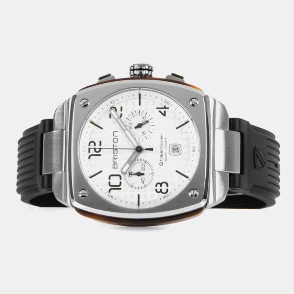 22142.S.T.2.RB-4 Men Quartz White Dial Chronograph Rubber Watch 22142.S.T.2.RB