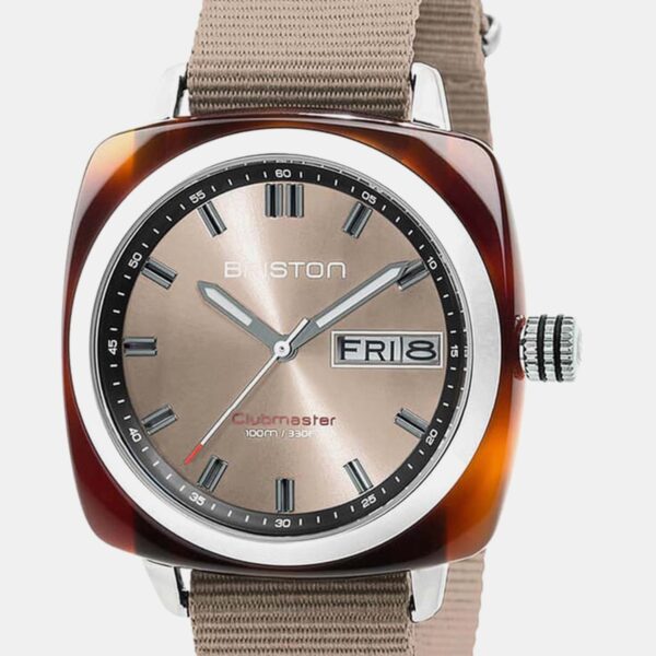 Men Quartz Beige Dial Analog NATO Watch 23342.SA.TS.30.NT