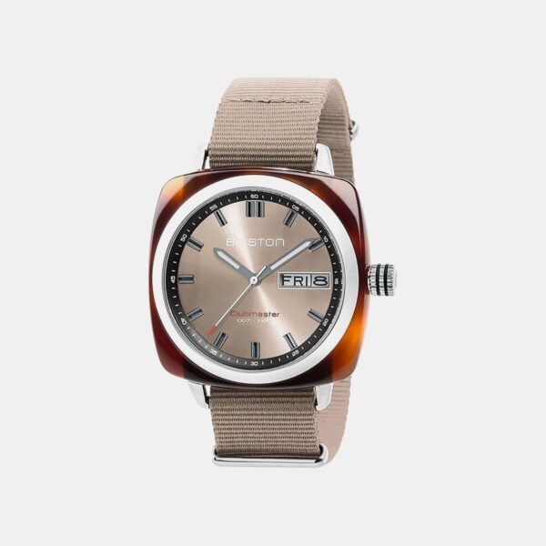 Men Quartz Beige Dial Analog NATO Watch 23342.SA.TS.30.NT