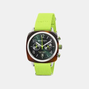 24140.SA_.T.10.NYG_ Men Quartz Green Dial Chronograph NATO Watch 24140.SA.T.10.NYG
