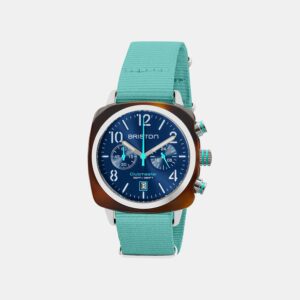 24140.SA_.T.15.NBT_ Men Quartz Blue Dial Chronograph NATO Watch 24140.SA.T.15.NBT