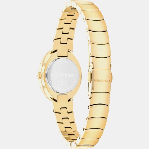 Women Quartz Gold Dial Analog Stainless Steel Watch 25100147