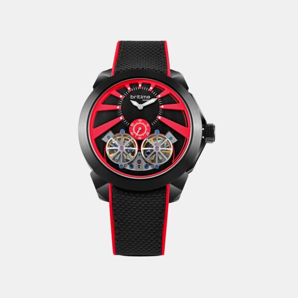 Vortex Men Automatic Red Dial Analog Silicone Watch 257-P11206