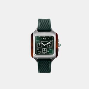 Men Quartz Green Dial Chronograph Rubber Watch 261838.SA.T.10.FBG