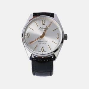 51752.41.29G Worldmaster Art Deco Men Automatic Silver Dial Analog Leather Watch 51752.41.29G