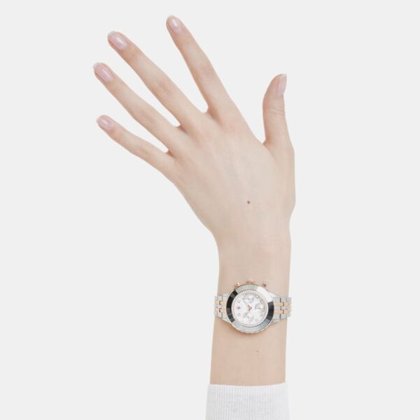 5672937-4 Octea Women Quartz Silver Dial Chronograph Metal Watch 5672937