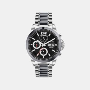 Men Automatic Black Dial Analog Stainless Steel Watch 746-M10401