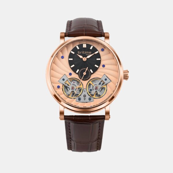 821-L30708_jpg Spiral Men Automatic Rose Gold Dial Multi-Function Leather Watch 821-L30708