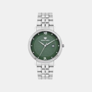 8504E-M1114 Men Quartz Green Dial Analog Metal Watch 8504E-M1114