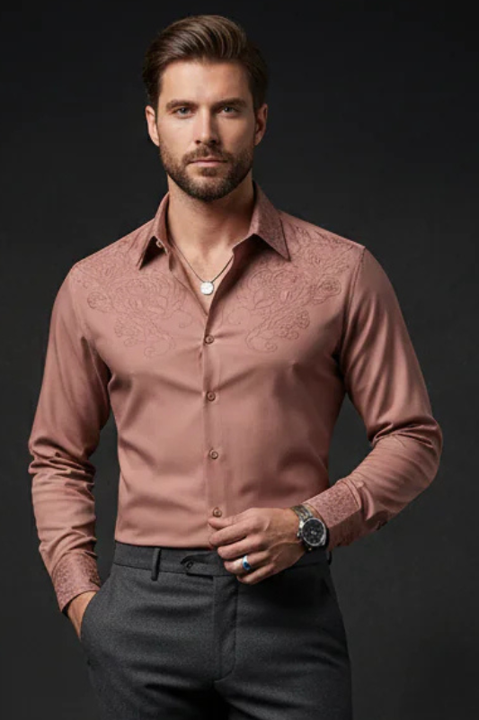 8_66b95748-36fc-4975-9d14-f7a10cb8a3de Rose Éclat Emboss Shirt