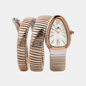 Men Quartz White Dial Analog Stainless Steel Watch 9011B-M1301