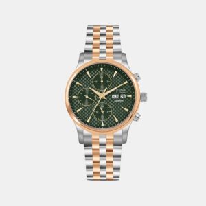 928-M31405 Magna Men Multi-Function Green Dial Analog Stainless Steel Watch 928-M31405