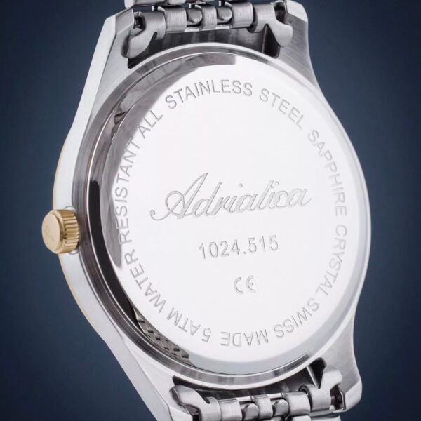 Men Quartz Silver Dial Analog Stainless Steel Watch A1024.2113Q