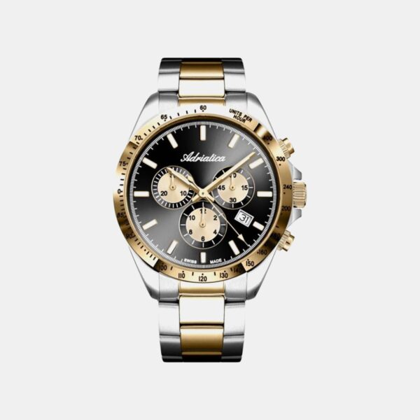 Men Quartz Black Dial Chronograph Stainless Steel Watch A1053.2114CH