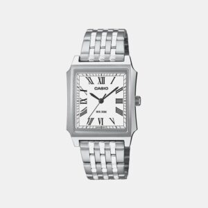 A2472-1 Enticer Men Quartz White Dial Analog Stainless Steel Watch MTP-B190D-7BVDF A2472
