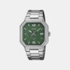 Men Quartz Green Dial Analog Stainless Steel Watch A2525