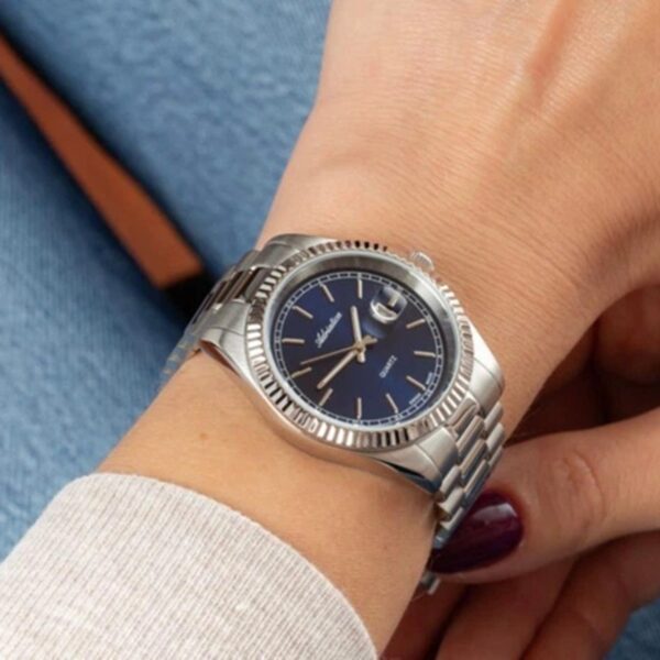 Women Quartz Blue Dial Analog Stainless Steel Watch A3090.5115QXL