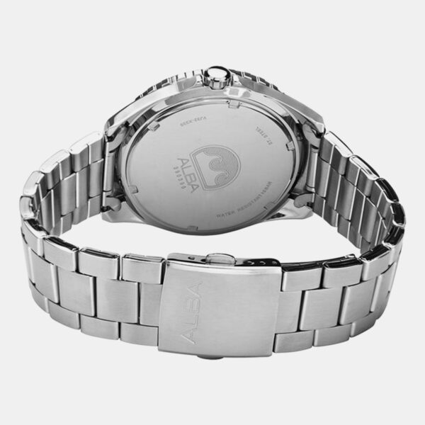 AG8N45X1-2 Active Men Quartz Black Dial Analog Stainless Steel Watch AG8N45X1