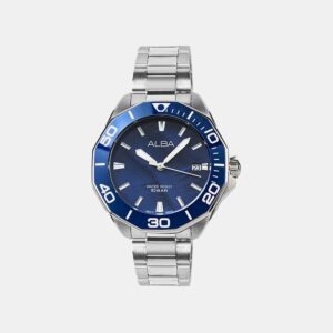 Active Women Quartz Blue Dial Analog Stainless Steel Watch AG8P25X1