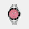 Women Quartz Pink Dial Analog Stainless Steel Watch AG8P29X1