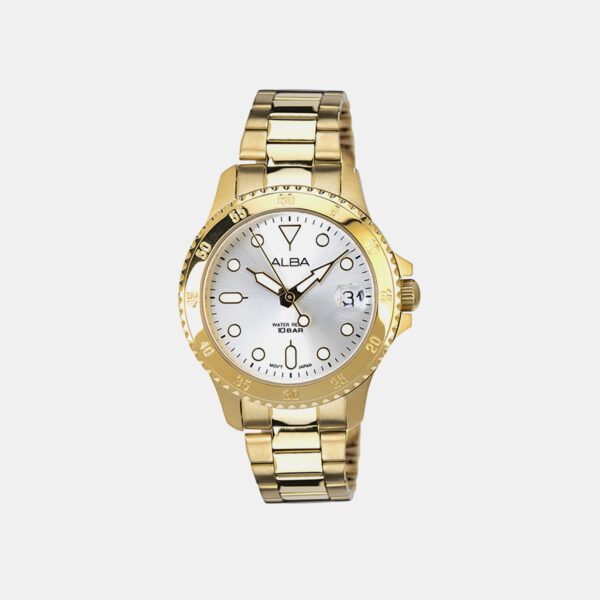 AG8Q32X1 Women Quartz Silver Dial Analog Stainless Steel Watch AG8Q32X1