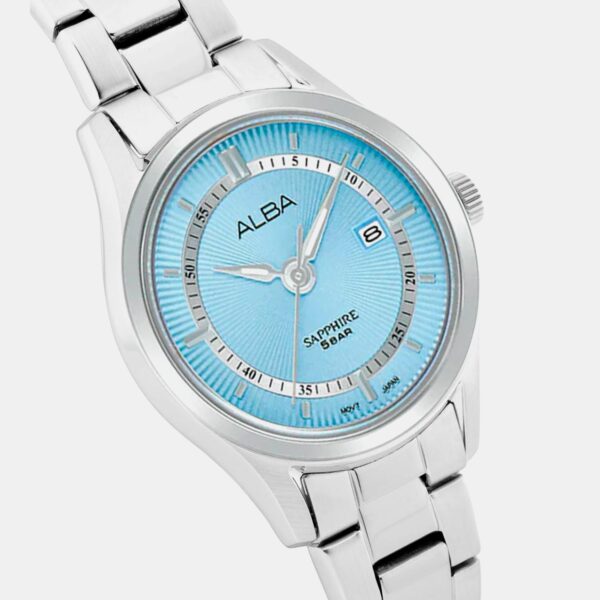 Prestige Women Quartz Light Blue Dial Analog Stainless Steel Watch AH7BQ9X1