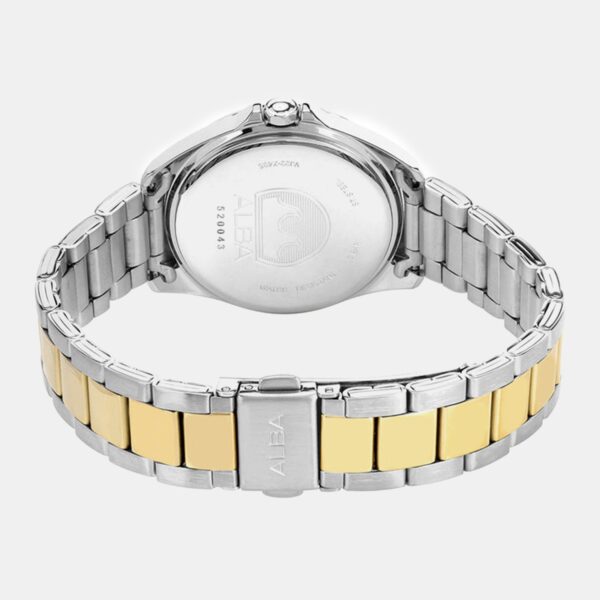 Fashion Women Quartz Mother Of Pearl Dial Analog Stainless Steel Watch AH7DV3X1