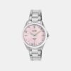 Women Quartz Pink Dial Analog Stainless Steel Watch AH7DV7X1