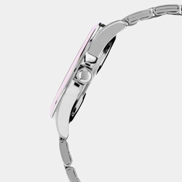 Women Quartz Pink Dial Analog Stainless Steel Watch AH7DV7X1