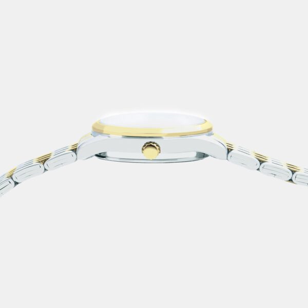 Men Quartz Dual Tone Dial Analog Stainless Steel Watch AH7EY6X1