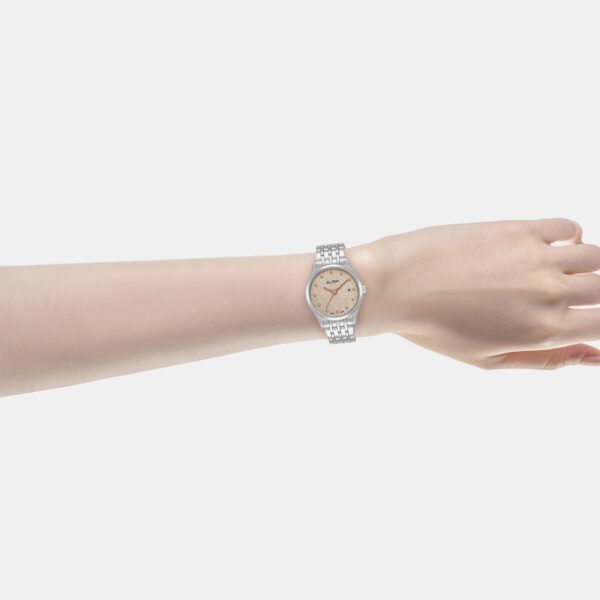 Fashion Women Quartz Champagne Dial Analog Stainless Steel Watch AH7EY9X1