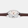 Women Quartz White Dial Analog Leather Watch AH7X03X1