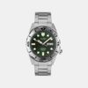 Mechanical Men Automatic Green Dial Analog Stainless Steel Watch AL4371X1