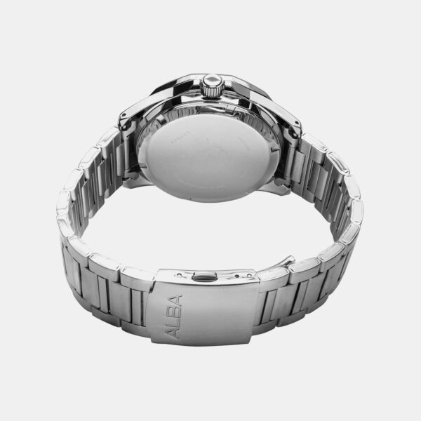 Mechanical Men Automatic Orange Dial Analog Stainless Steel Watch AL4547X1