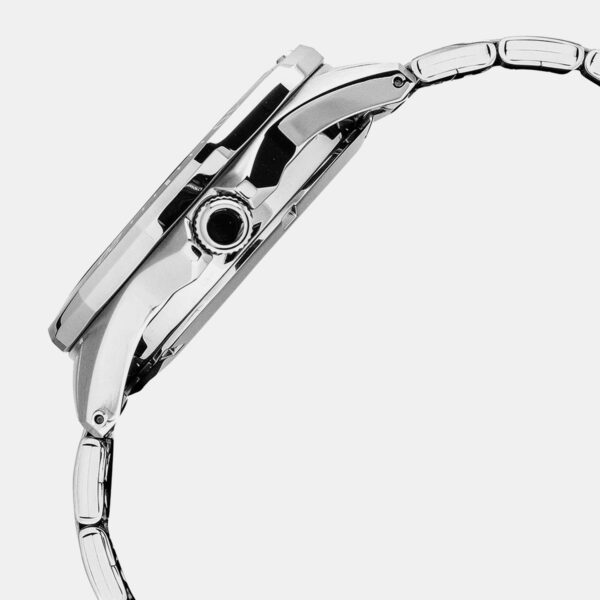 Mechanical Men Automatic Orange Dial Analog Stainless Steel Watch AL4547X1