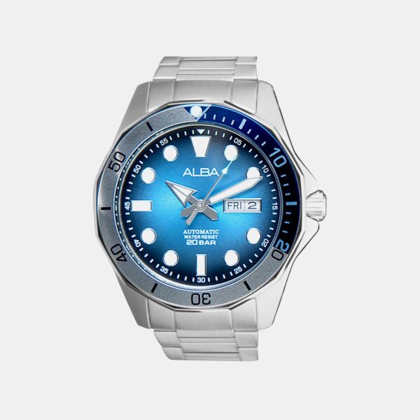 AL4549X1 Active Men Automatic Blue Dial Analog Stainless Steel Watch AL4549X1