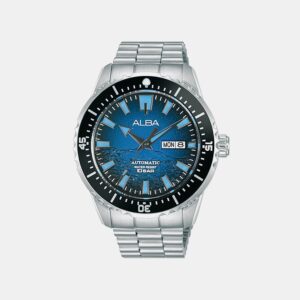 Mechanical Men Automatic Blue Dial Analog Stainless Steel Watch AL4741X1