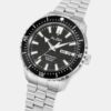 Mechanical Men Automatic Black Dial Analog Stainless Steel Watch AL4743X1