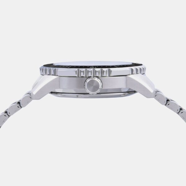 Mechanical Men Automatic Black Dial Analog Stainless Steel Watch AL4743X1