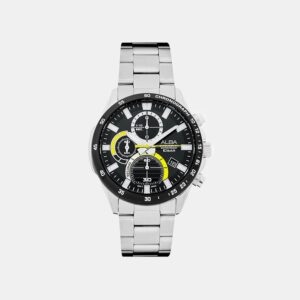 Active Men Quartz Black Dial Chronograph Stainless Steel Watch AM3963X1