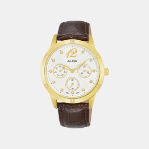 AP6718X1 Fashion Men Quartz White Dial Analog Leather Watch AP6718X1